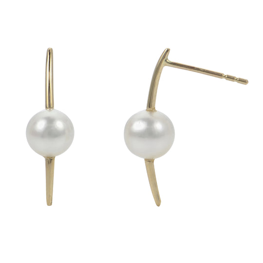 14KT Yellow Gold Akoya Pearl Earring