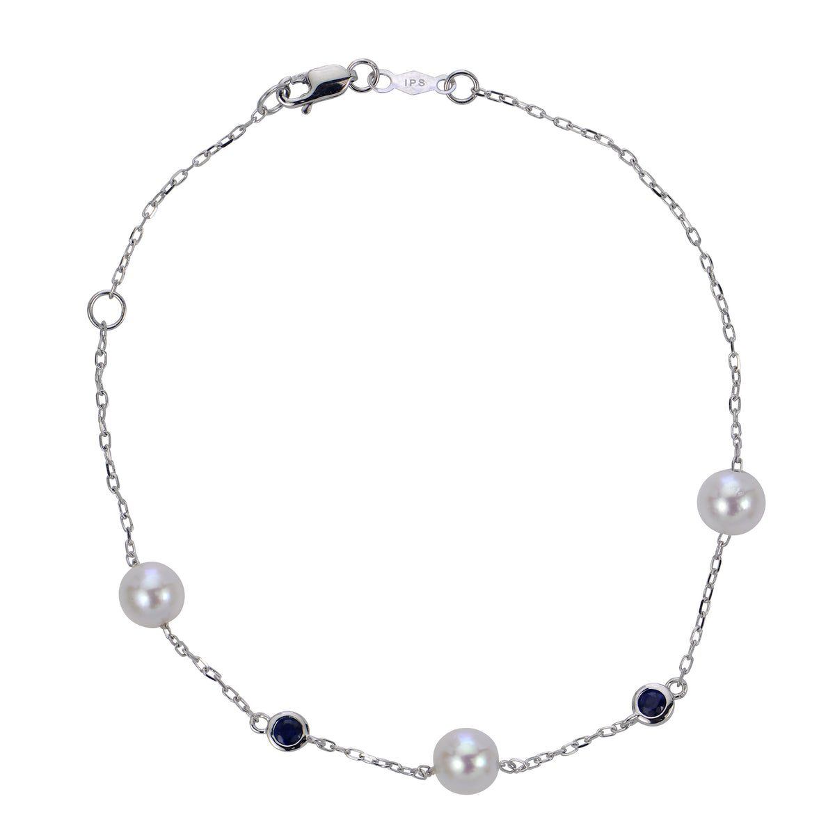 14KT White Gold Akoya Pearl Bracelet