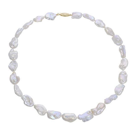 14KT Yellow Gold Freshwater Keshi Pearl Necklace