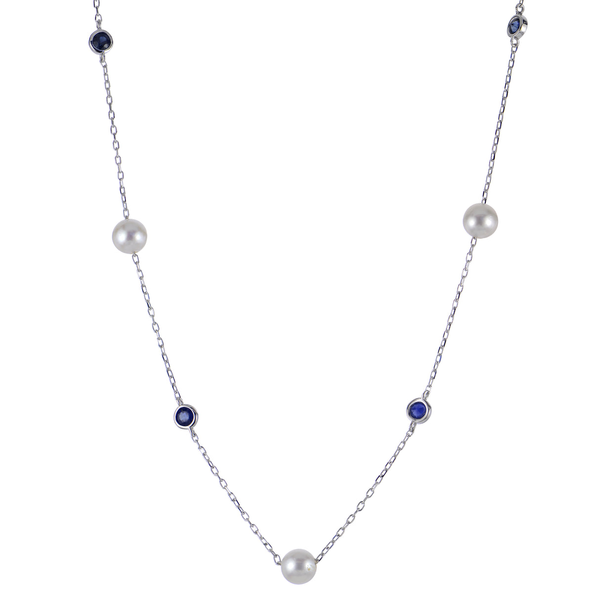 14KT White Gold Akoya Pearl Necklace