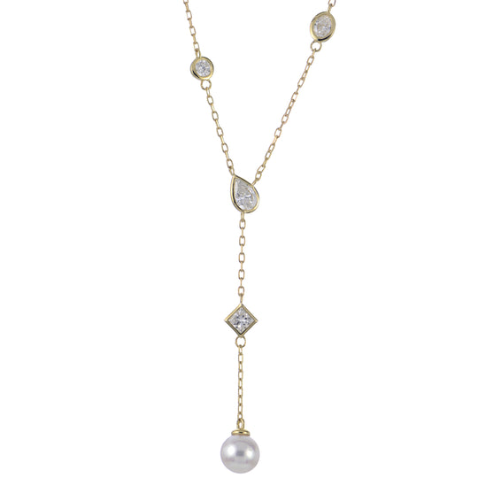 14KT Yellow Gold Akoya Pearl Necklace