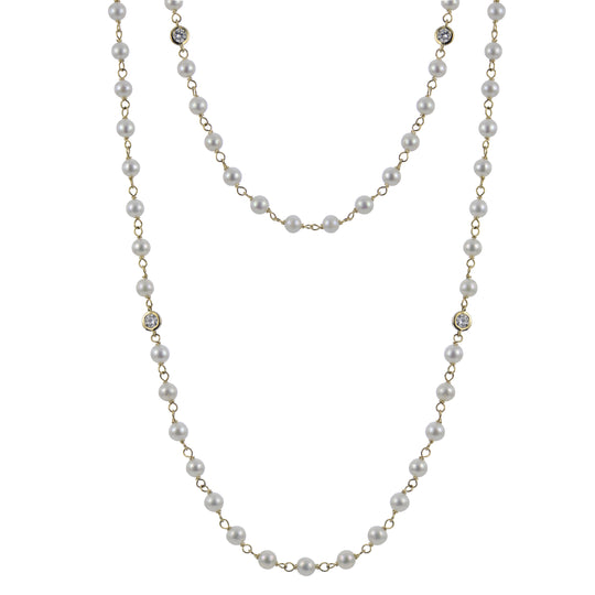 14KT Yellow Gold Freshwater Pearl Necklace