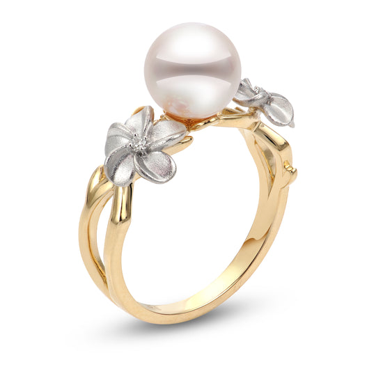 14KT Yellow & White Gold Akoya Ring