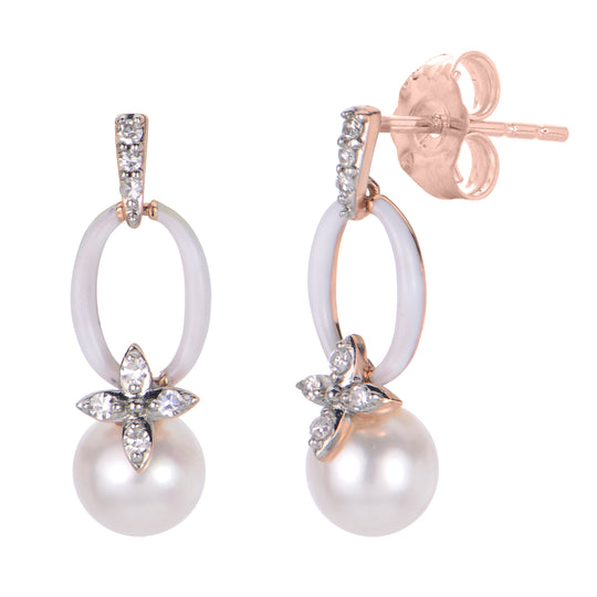 14KT Yellow Gold Freshwater Pearl Earring