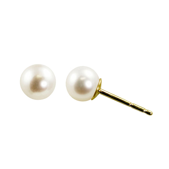 14KT Yellow Gold Akoya Pearl Earring