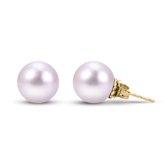 14KT White South Sea Pearl Stud (Select Quality, Size, & Gold Color)