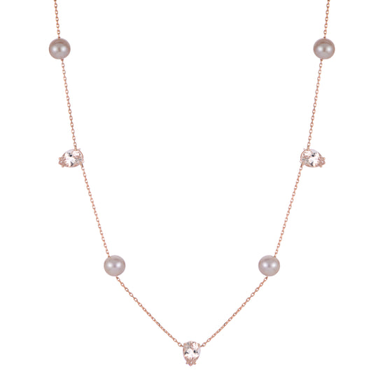 14KT Rose Gold Freshwater Pearl Necklace