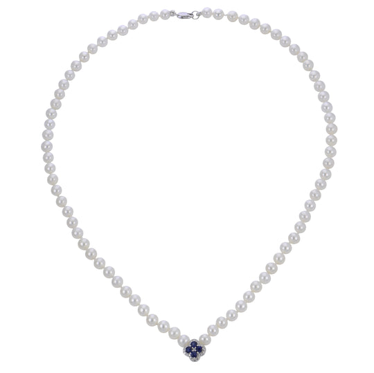 14KT White Gold Freshwater Pearl Necklace