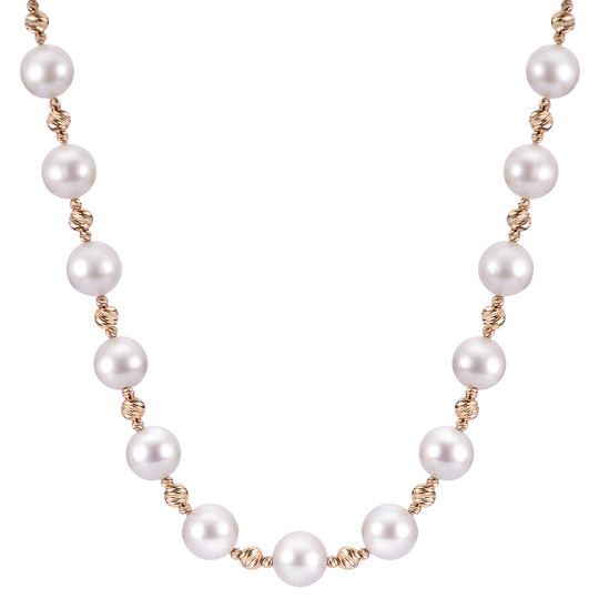 14KT Yellow Gold Akoya Pearl Necklace