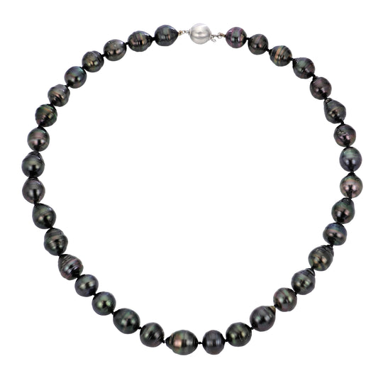 14KT White Gold Tahitian Pearl Necklace