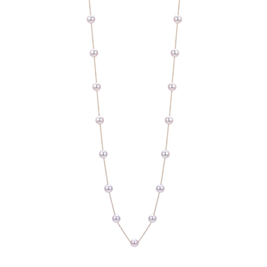 14KT Yellow Gold Akoya Pearl Necklace