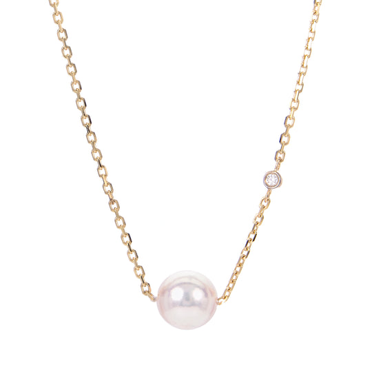 14KT Yellow Gold Akoya Pearl Necklace