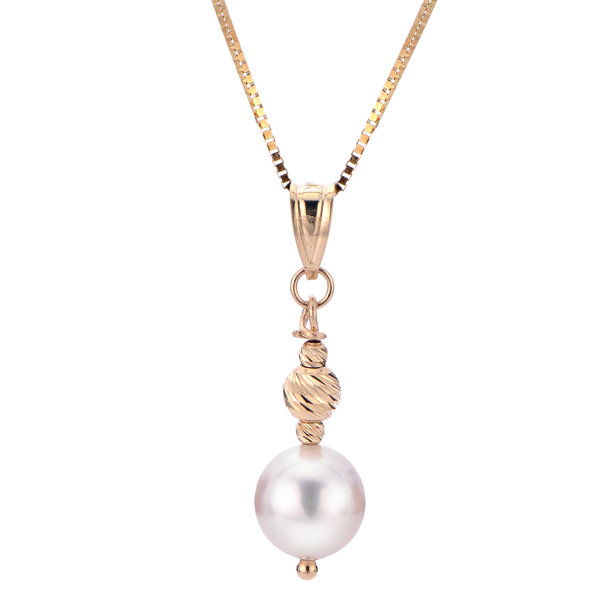 14KT Yellow Gold Akoya Pearl Pendant