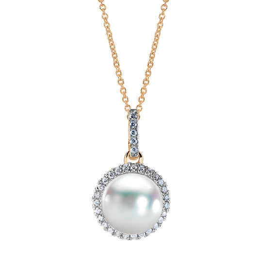 14KT White Gold Akoya Pearl Pendant