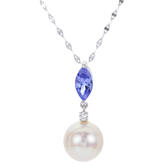 14KT White Gold Freshwater Pearl Pendant
