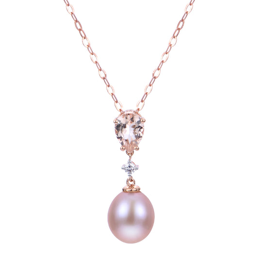 14KT Rose Gold Freshwater Pearl Pendant