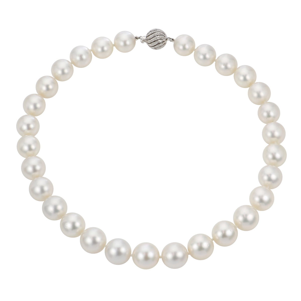 14KT White Gold White South Sea Pearl Necklace