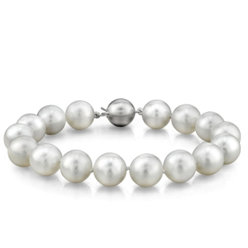 14KT White South Sea Pearl Bracelet (Select Quality, Size, & Length)
