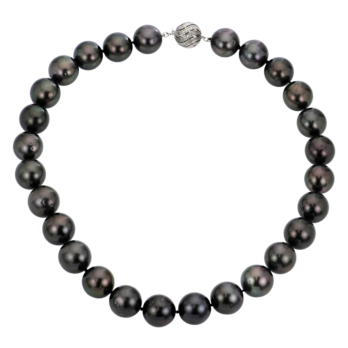 14KT White Gold Tahitian Pearl Necklace