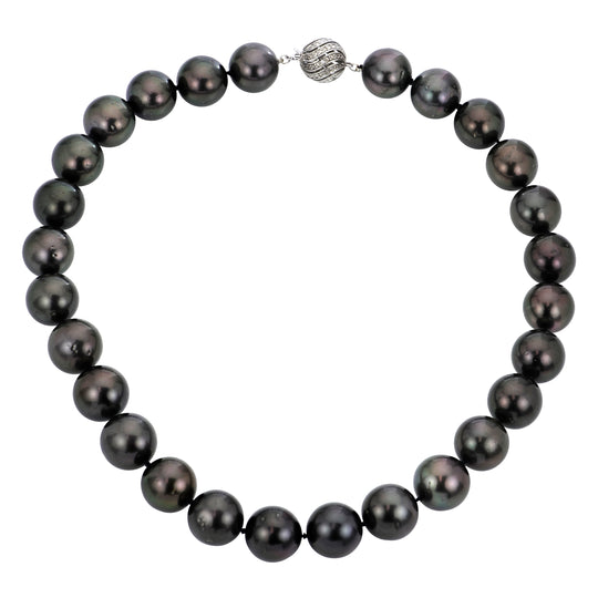 14KT White Gold Tahitian Pearl Necklace